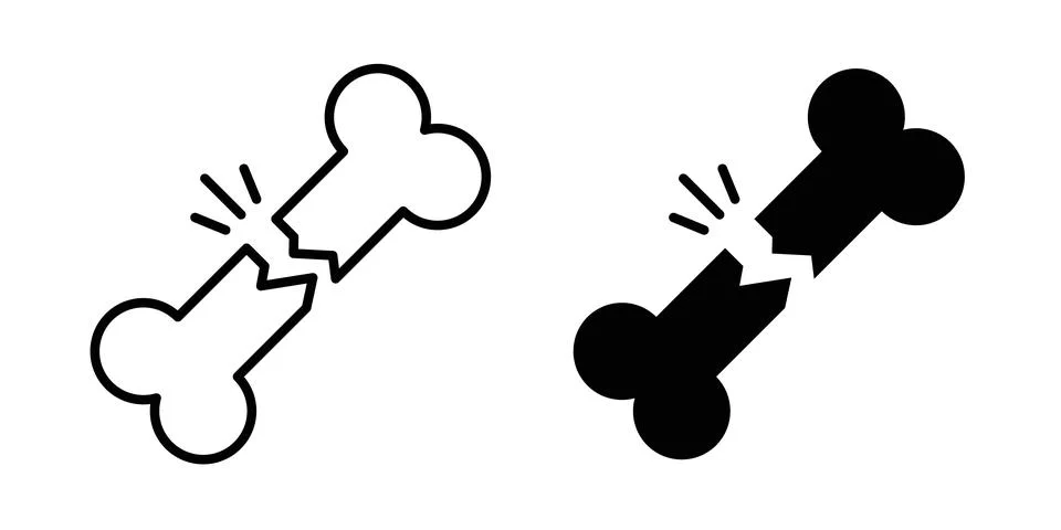 Bone break icon vector, symbol, logo illustrations Stock Illustration