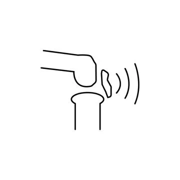 Bone broken fracture icon. Simple line, outline vector of human skeleton icons Stock Illustration