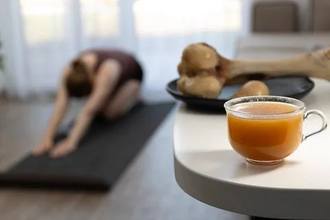 Bone Broth for Post-Workout Recovery and Joint Wellness to Support Mobility Stock Photos