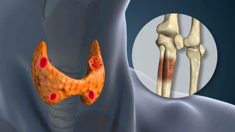Bone Calcium Loss Triggered By Hyperparathyroidism Condition イラスト素材