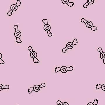 Bone cancer line vector seamless pattern sign Illustrazione stock