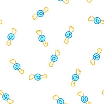 Bone cancer vector seamless pattern sign Illustrazione stock