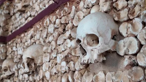 Bone Chapel (Capela dos Ossos de Faro), Faro, Portugal Video stock 296880311