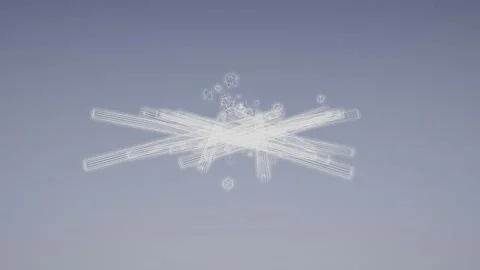 Bone Collagen Scaffold Wireframe Schematic Mineralisation Study Bright Studio Stock-Footage 342727647