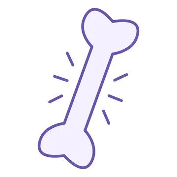 Bone Color Icon. Vector Icon. Dog's Favorite Treat. Pet Concept Stock Illustration