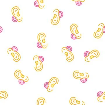 Bone conduction hearing aid vector seamless pattern Stock Illustration