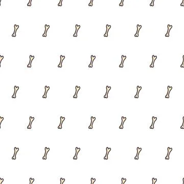 Bone creepy seamless pattern in cartoon style 스톡 일러스트