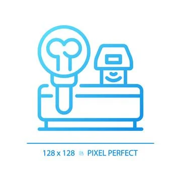 Bone densitometer pixel perfect gradient linear vector icon Ilustração Stock