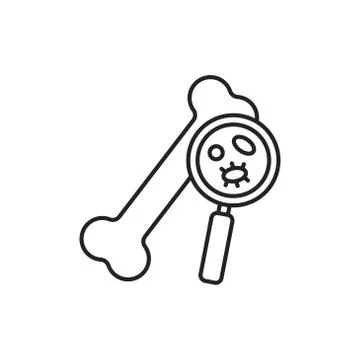 Bone densitometry black line icon. Medical and scientific concept. Laboratory Stock Illustration
