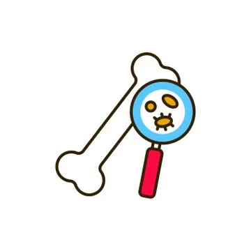Bone densitometry color line icon. Medical and scientific concept. Laboratory Stock Illustration