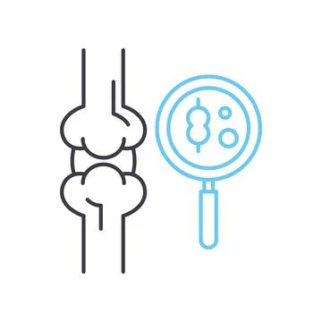 Bone densitometry test line icon, outline symbol, vector illustration, concept Stock Illustration