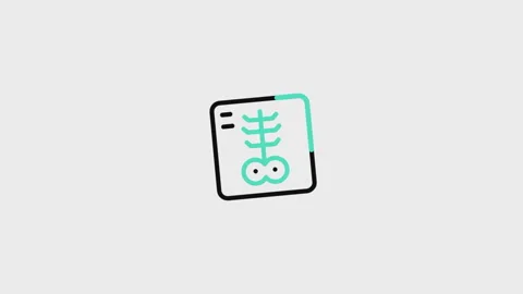 Bone Density Animated Icon Stock Footage 320226298