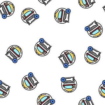Bone density health check vector seamless pattern Illustrazione stock