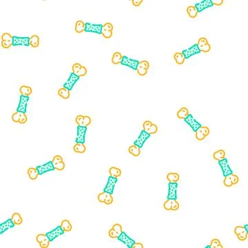 Bone dog pet toy vector seamless pattern Illustrazione stock