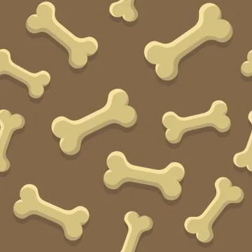 Bone For Dog Seamless Texture Pattern 库存插图
