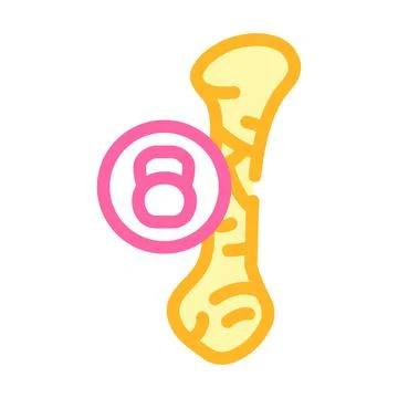 Bone dull or severe ache color icon vector illustration 스톡 일러스트