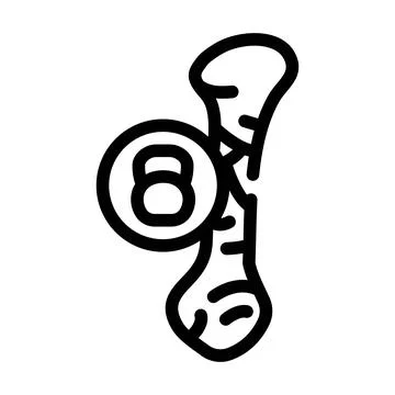 Bone dull or severe ache line icon vector illustration イラスト素材