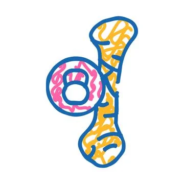 Bone dull or severe ache icon doodle illustration Illustrazione stock