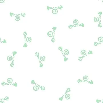 Bone dull or severe ache glyph vector seamless pattern Illustrazione stock