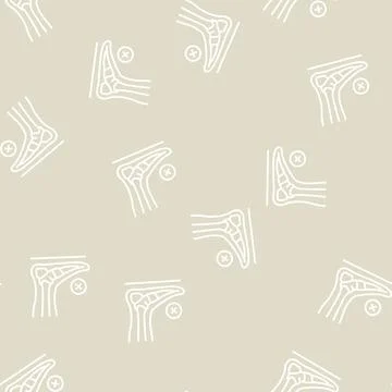Bone flat feet line seamless pattern Illustrazione stock