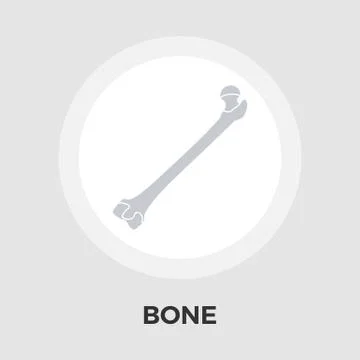 Bone flat icon Stock Illustration