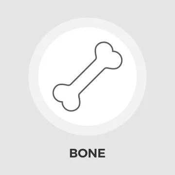 Bone flat icon Stock Illustration