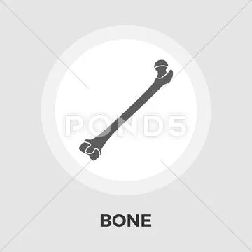Bone flat icon Illustrazione stock