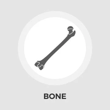 Bone flat icon Stock Illustration