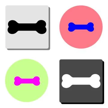 Bone. flat vector icon Stock Illustration