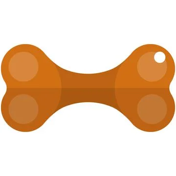 Bone flat vector icon isolated on white background Stock Illustration