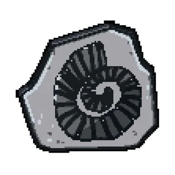 Bone fossil pixel art vector illustration Stock Illustration