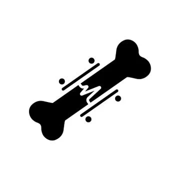 Bone fracture Icon on white background. Outline bone icon. Stock Illustration