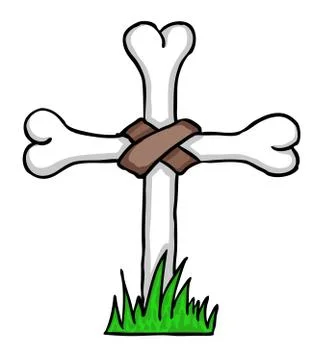 Bone grave Illustrazione stock