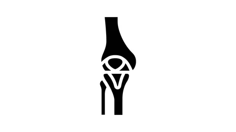 Bone human glyph icon animation Stock Footage 224815548