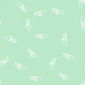 Bone human line seamless pattern Stockillustratie