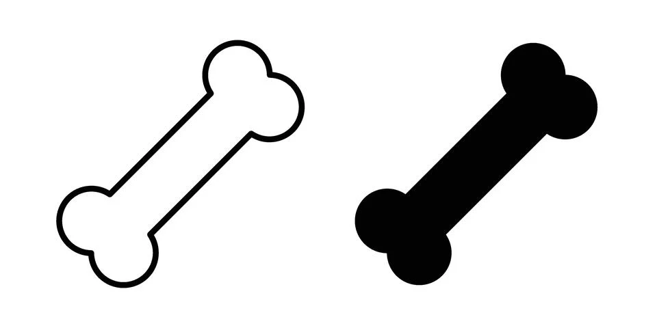 Bone icon concept. best for web design Stock Illustration