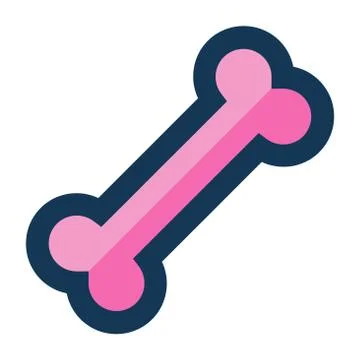 Bone Icon Filled Line Stock Illustration