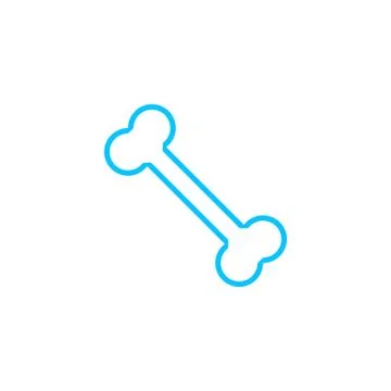 Bone icon flat. Stock Illustration
