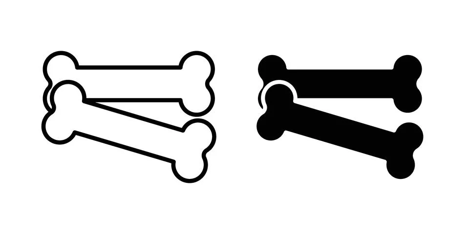 Bone icon graphic element. web icon set Stock Illustration
