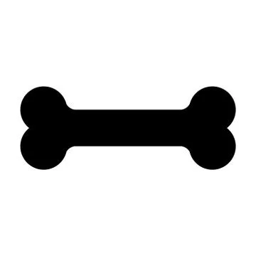 Bone icon isolated on white background. Animal dog  symbol, Vector illustrati Stock Illustration