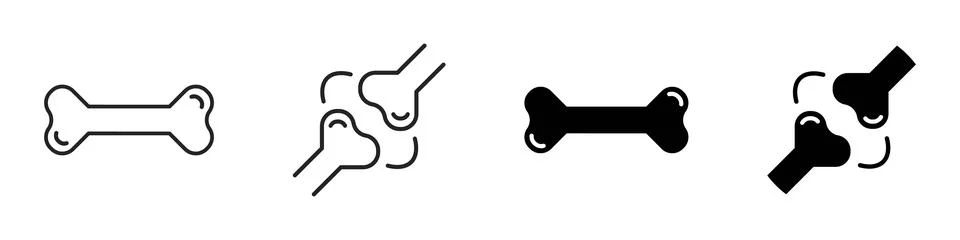 Bone icon. Joint vector illustration. Skeleton symbol. Human anatomy sign. .. 스톡 일러스트