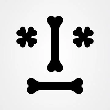 Bone icon logo design. flat vector illustration Stock Illustration