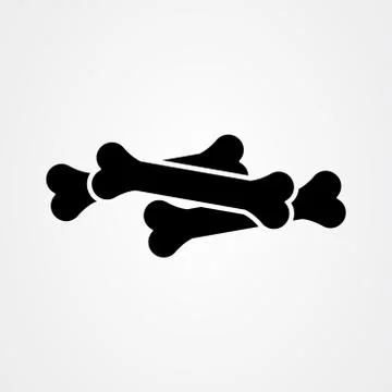 Bone icon logo design. flat vector illustration Stock Illustration