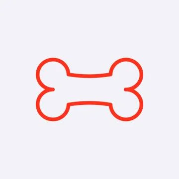 Bone icon stock vector illustration flat design Stock Illustration