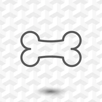 Bone icon stock vector illustration flat design Stock Illustration