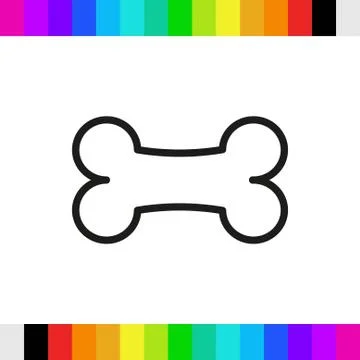 Bone icon stock vector illustration flat design Stock Illustration