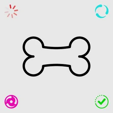 Bone icon stock vector illustration flat design イラスト素材