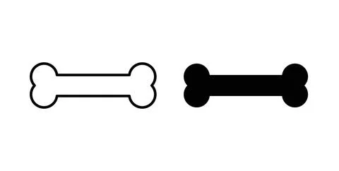 Bone icon symbol. Flat Vector illustration Stock Illustration