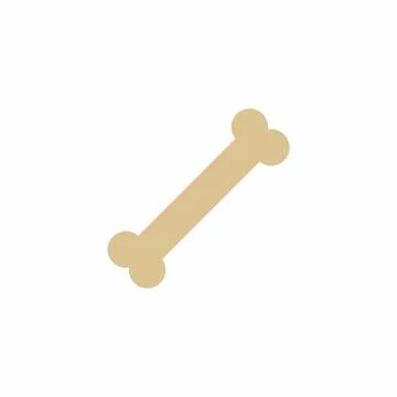 Bone icon. Vector design isolated on white background. Stock Illustration