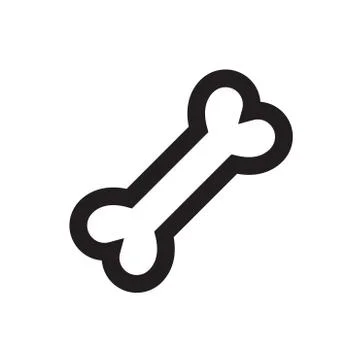 Bone icon vector Illustrazione stock